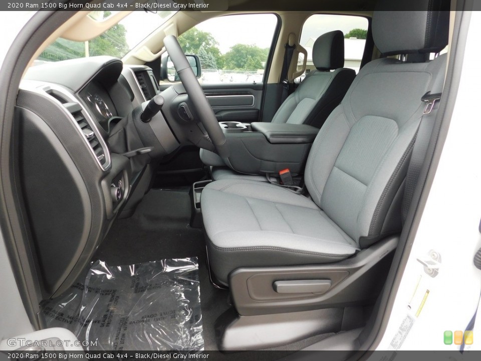 Black/Diesel Gray Interior Photo for the 2020 Ram 1500 Big Horn Quad Cab 4x4 #138966244