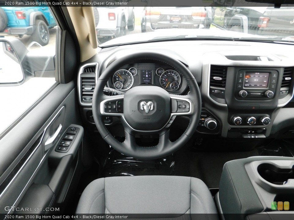 Black/Diesel Gray Interior Dashboard for the 2020 Ram 1500 Big Horn Quad Cab 4x4 #138966291