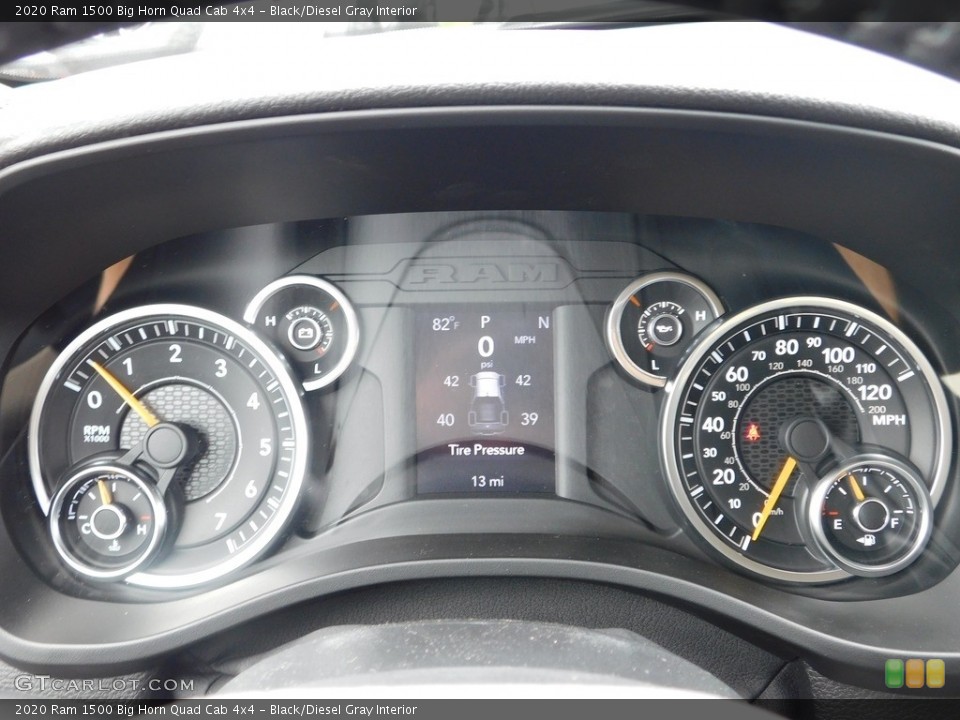 Black/Diesel Gray Interior Gauges for the 2020 Ram 1500 Big Horn Quad Cab 4x4 #138966310