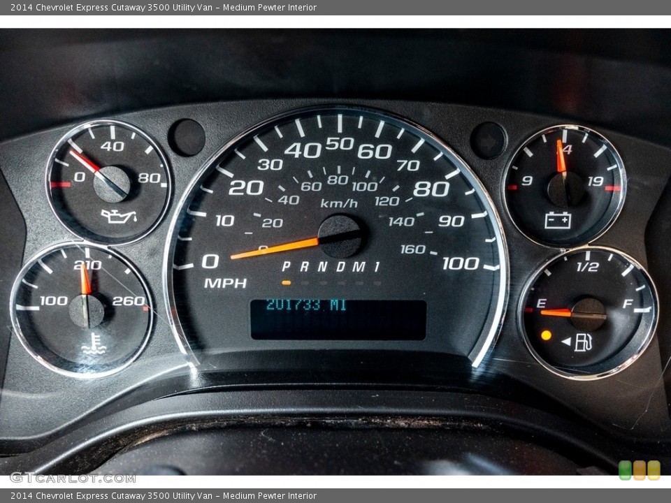 Medium Pewter Interior Gauges for the 2014 Chevrolet Express Cutaway 3500 Utility Van #138966315