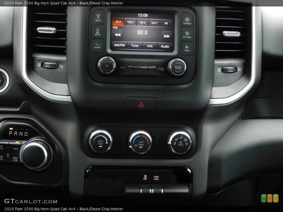 Black/Diesel Gray Interior Controls for the 2020 Ram 1500 Big Horn Quad Cab 4x4 #138966333