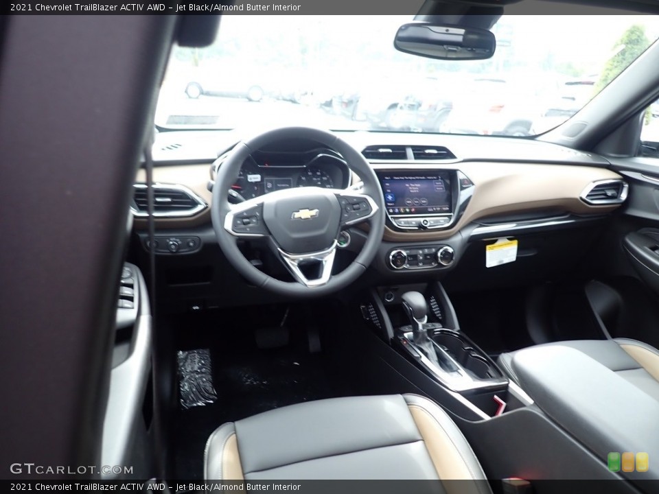Jet Black/Almond Butter Interior Photo for the 2021 Chevrolet TrailBlazer ACTIV AWD #138969174