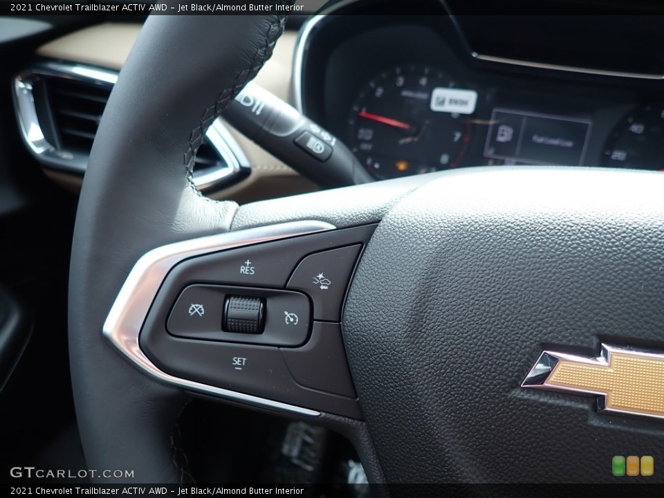 Jet Black/Almond Butter Interior Steering Wheel for the 2021 Chevrolet Trailblazer ACTIV AWD #138969348