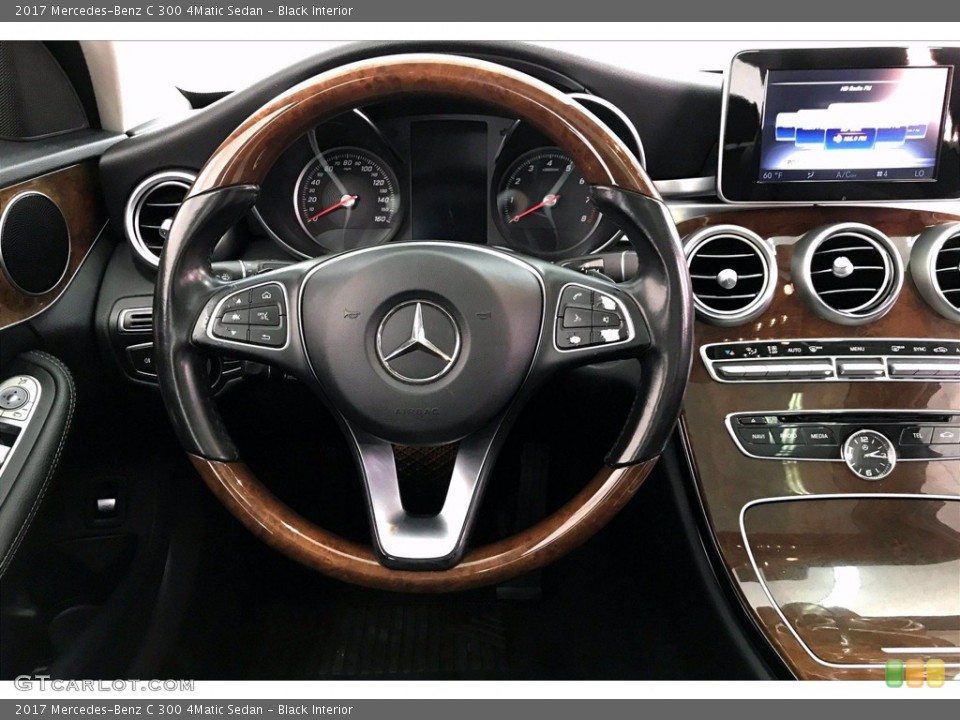 Black Interior Steering Wheel for the 2017 Mercedes-Benz C 300 4Matic Sedan #138969486