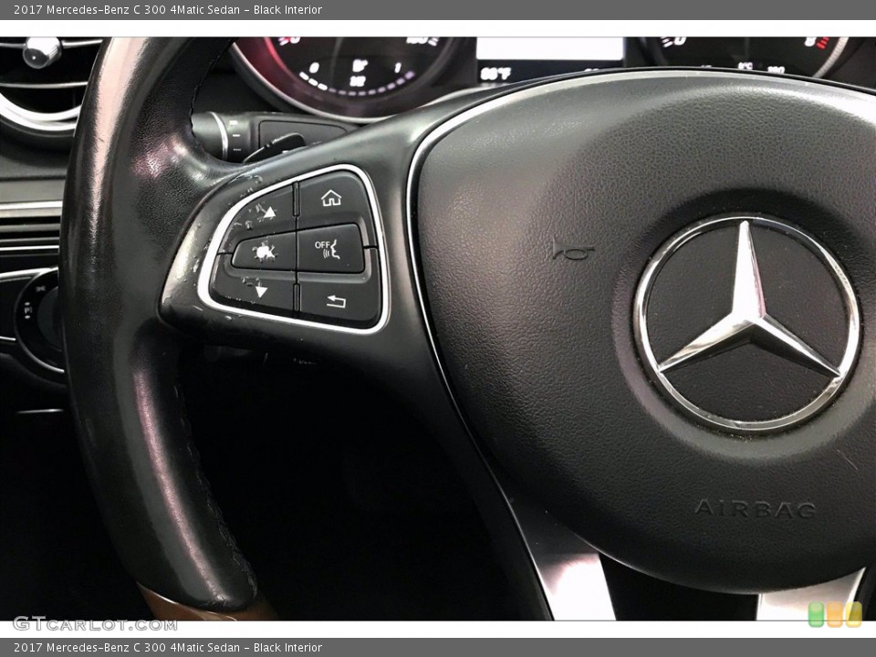 Black Interior Steering Wheel for the 2017 Mercedes-Benz C 300 4Matic Sedan #138969864