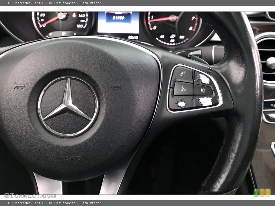 Black Interior Steering Wheel for the 2017 Mercedes-Benz C 300 4Matic Sedan #138969892
