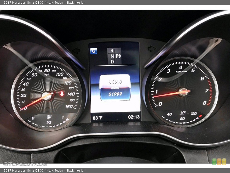 Black Interior Gauges for the 2017 Mercedes-Benz C 300 4Matic Sedan #138969930