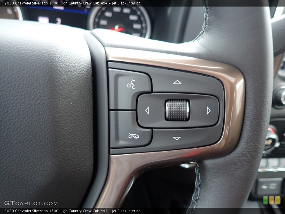 Jet Black Interior Steering Wheel for the 2020 Chevrolet Silverado 1500 High Country Crew Cab 4x4 #138971058