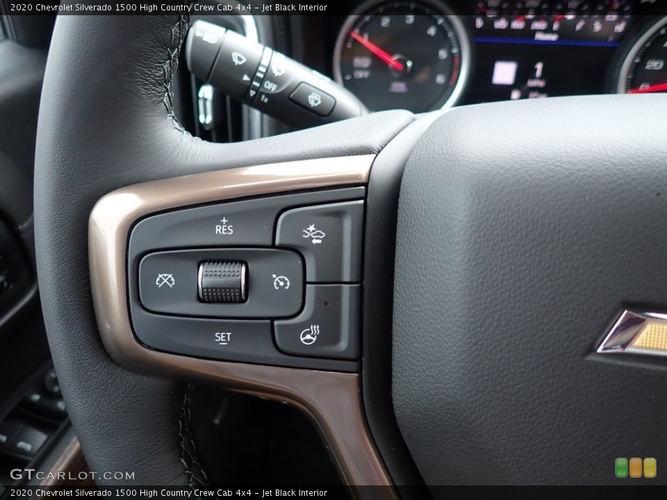 Jet Black Interior Steering Wheel for the 2020 Chevrolet Silverado 1500 High Country Crew Cab 4x4 #138971076