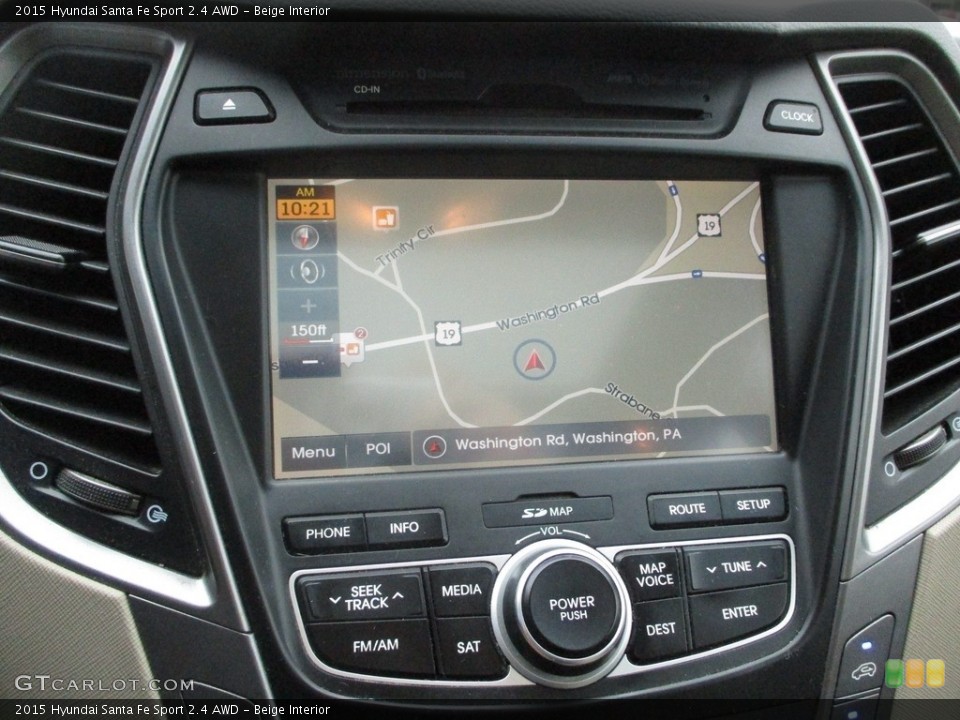 Beige Interior Navigation for the 2015 Hyundai Santa Fe Sport 2.4 AWD #138986161