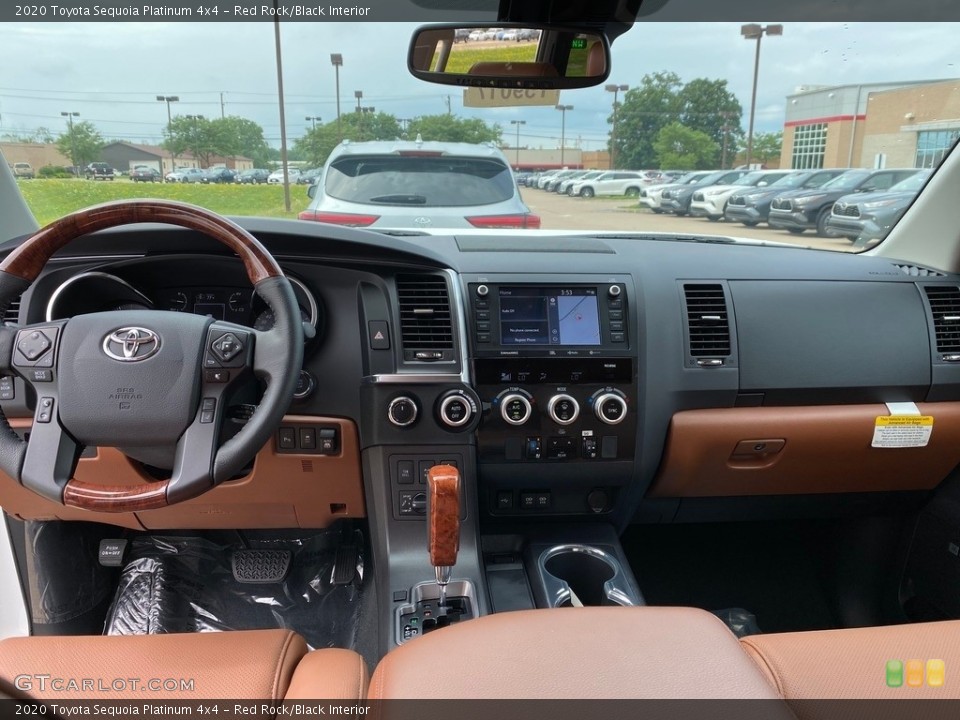 Red Rock/Black Interior Dashboard for the 2020 Toyota Sequoia Platinum 4x4 #138988926