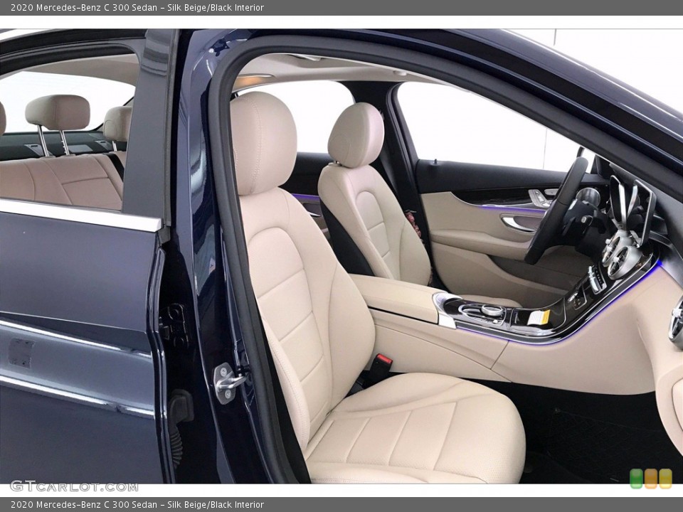 Silk Beige/Black Interior Photo for the 2020 Mercedes-Benz C 300 Sedan #138989234