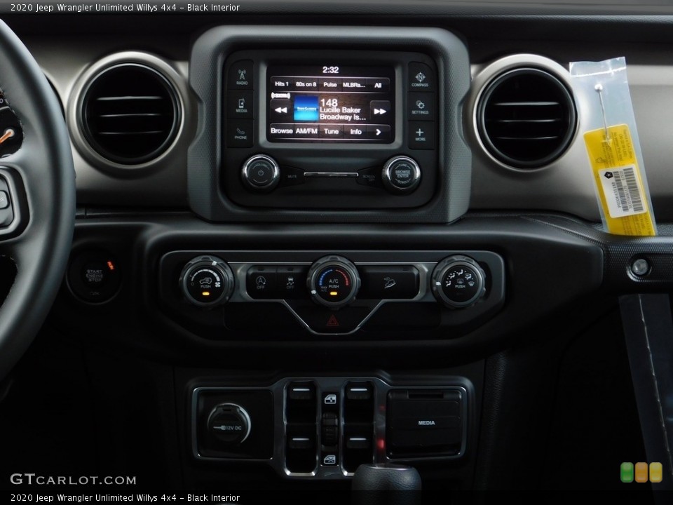 Black Interior Controls for the 2020 Jeep Wrangler Unlimited Willys 4x4 #138991700