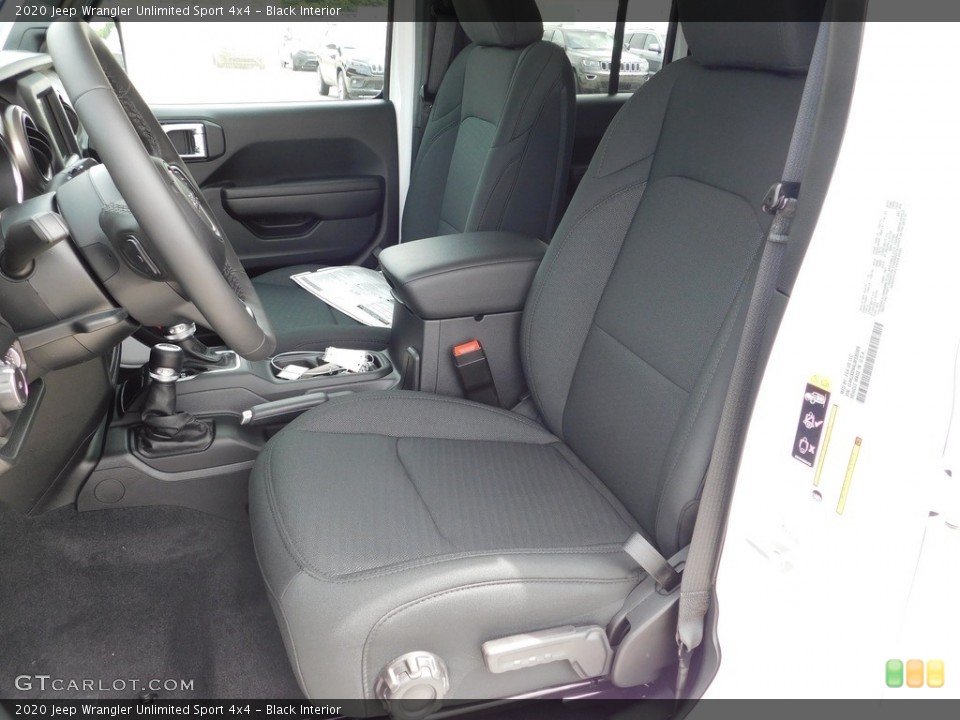 Black Interior Front Seat for the 2020 Jeep Wrangler Unlimited Sport 4x4 #138992027