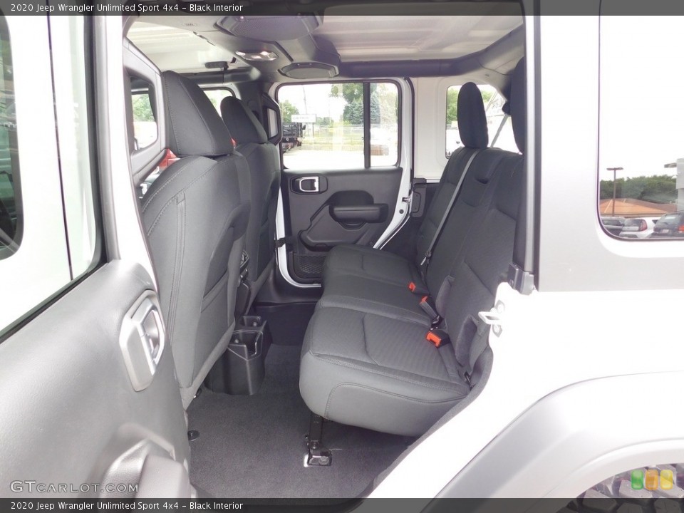 Black Interior Rear Seat for the 2020 Jeep Wrangler Unlimited Sport 4x4 #138992053