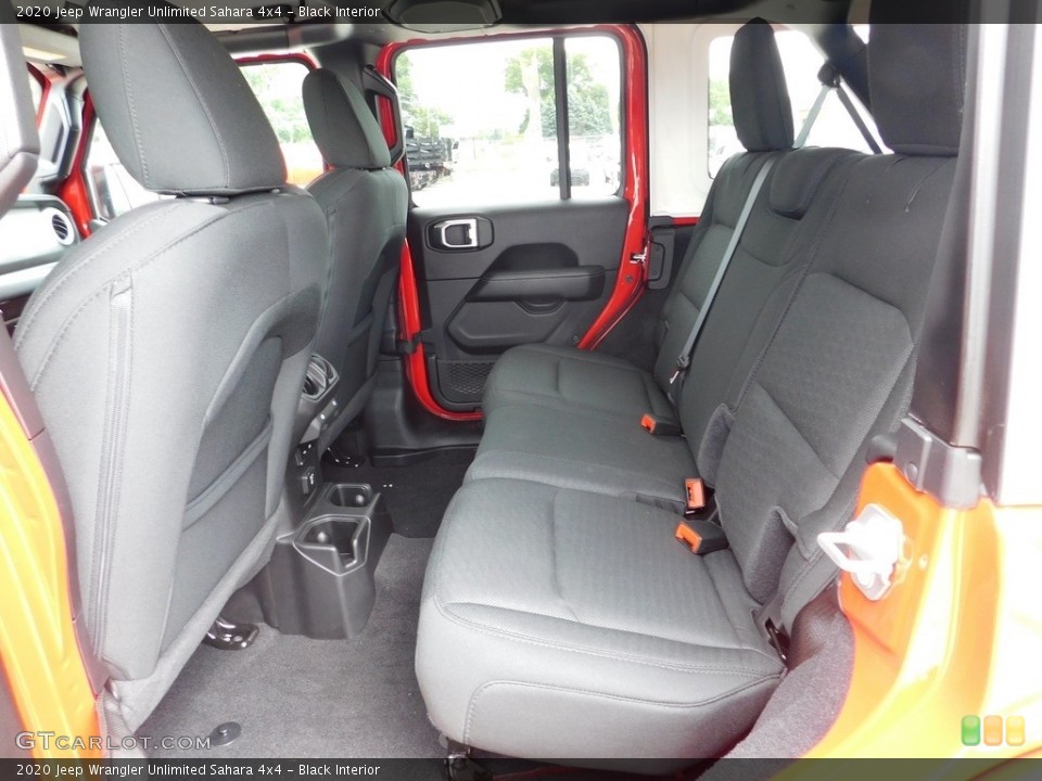 Black Interior Rear Seat for the 2020 Jeep Wrangler Unlimited Sahara 4x4 #138992858
