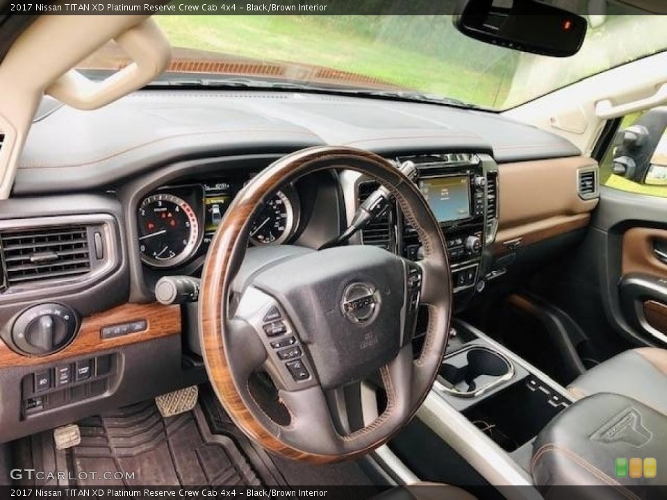 Black/Brown Interior Dashboard for the 2017 Nissan TITAN XD Platinum Reserve Crew Cab 4x4 #138992873