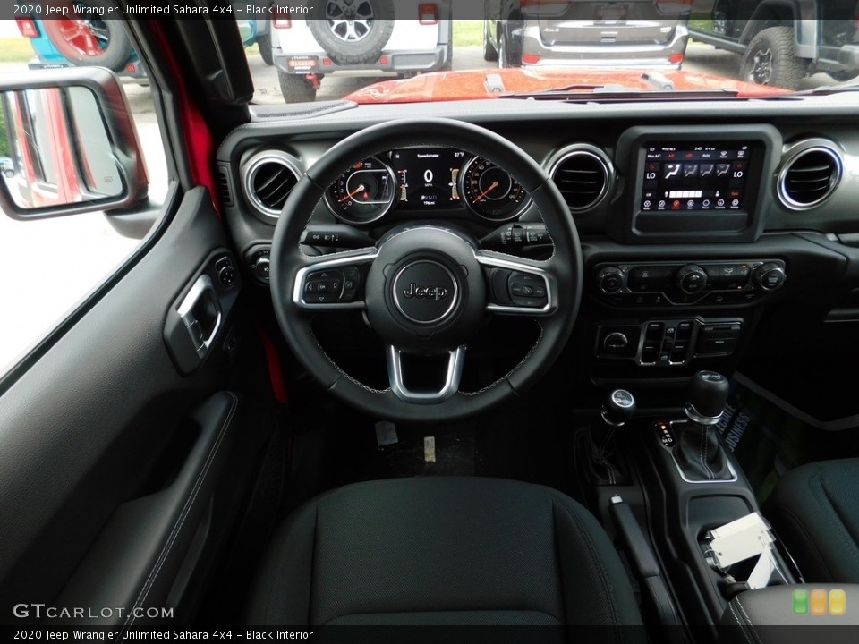 Black Interior Dashboard for the 2020 Jeep Wrangler Unlimited Sahara 4x4 #138992882