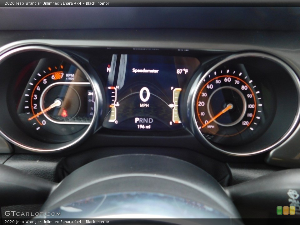 Black Interior Gauges for the 2020 Jeep Wrangler Unlimited Sahara 4x4 #138992906