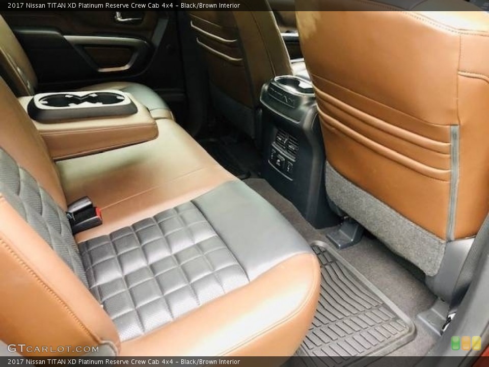 Black/Brown Interior Rear Seat for the 2017 Nissan TITAN XD Platinum Reserve Crew Cab 4x4 #138993212