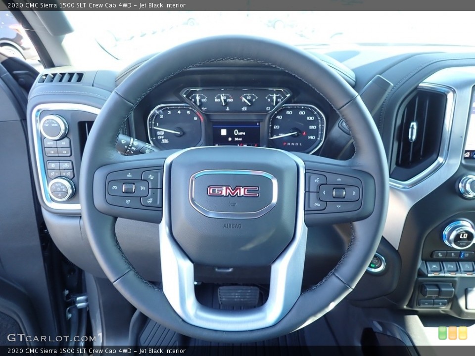 Jet Black Interior Steering Wheel for the 2020 GMC Sierra 1500 SLT Crew Cab 4WD #138995300