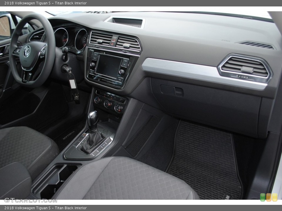 Titan Black Interior Dashboard for the 2018 Volkswagen Tiguan S #138995792