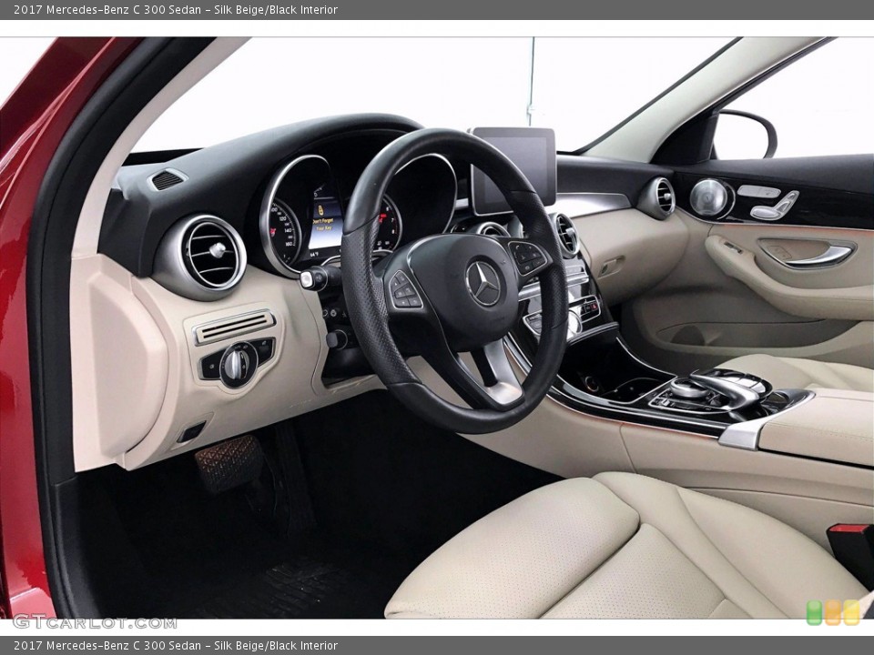 Silk Beige/Black Interior Prime Interior for the 2017 Mercedes-Benz C 300 Sedan #138998792