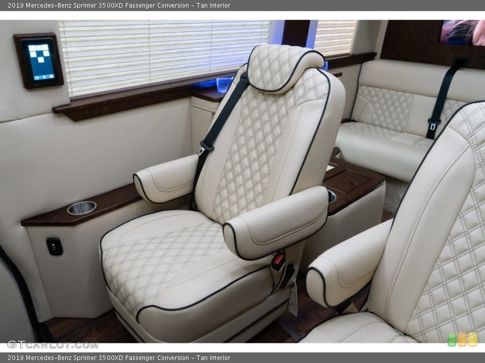 Tan Interior Rear Seat for the 2019 Mercedes-Benz Sprinter 3500XD Passenger Conversion #139000071