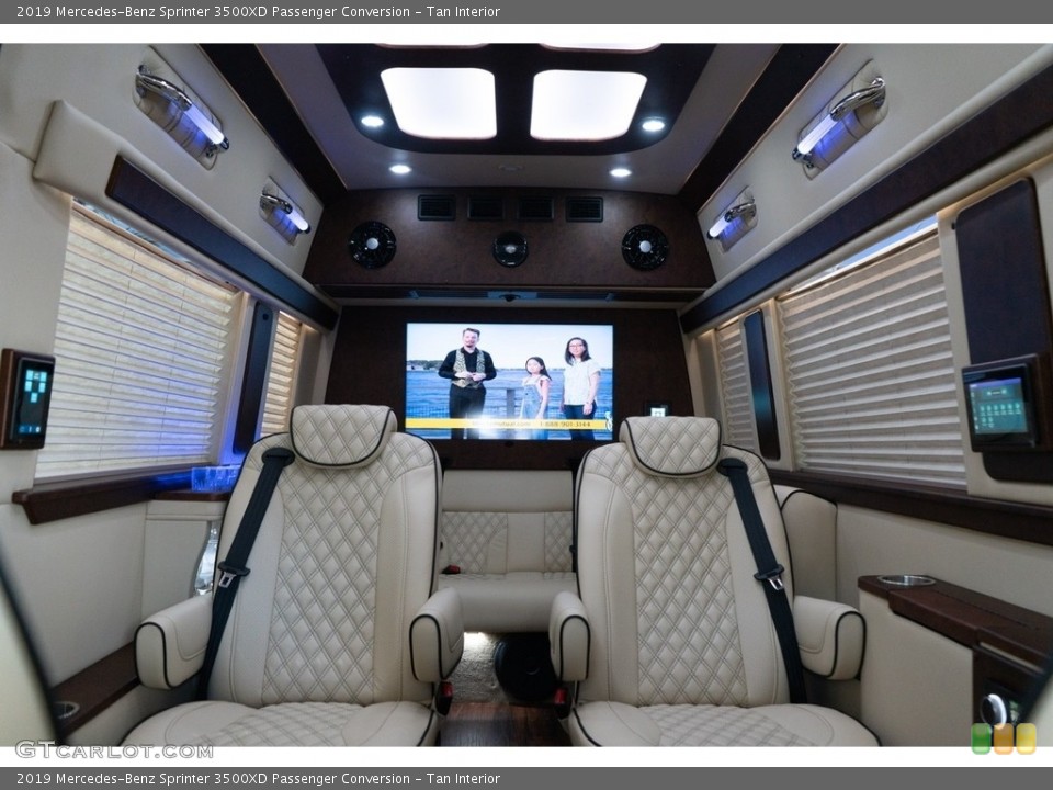 Tan Interior Rear Seat for the 2019 Mercedes-Benz Sprinter 3500XD Passenger Conversion #139000112