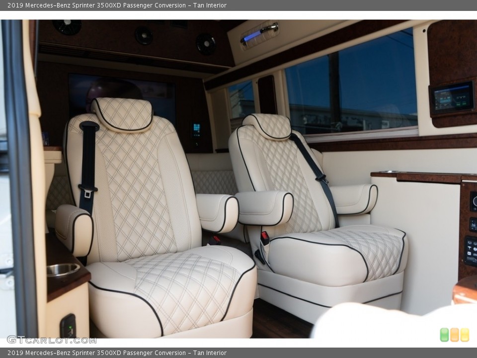 Tan Interior Rear Seat for the 2019 Mercedes-Benz Sprinter 3500XD Passenger Conversion #139000136