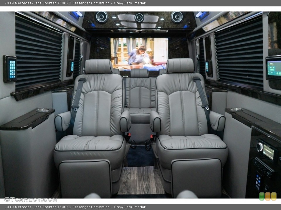 Grey/Black Interior Rear Seat for the 2019 Mercedes-Benz Sprinter 3500XD Passenger Conversion #139000388