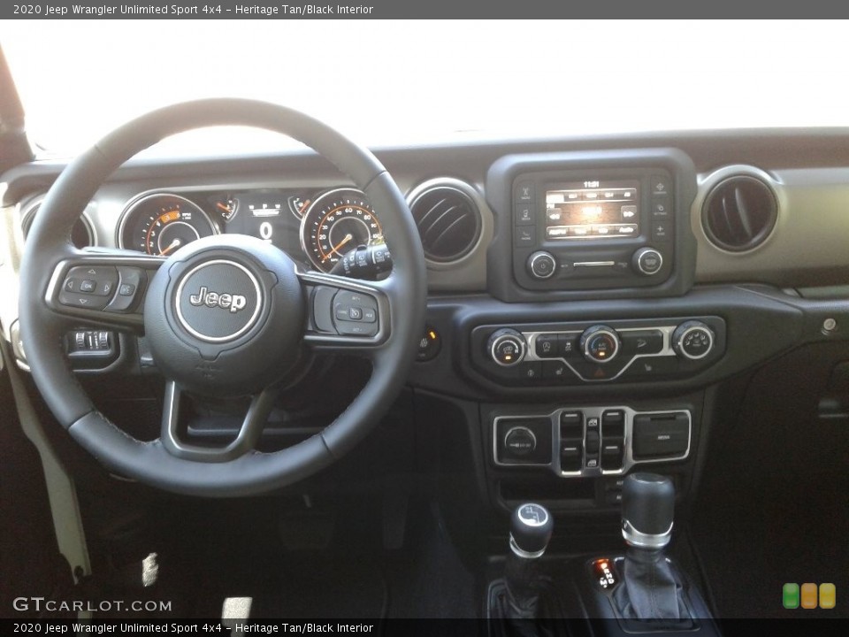 Heritage Tan/Black Interior Dashboard for the 2020 Jeep Wrangler Unlimited Sport 4x4 #139002950