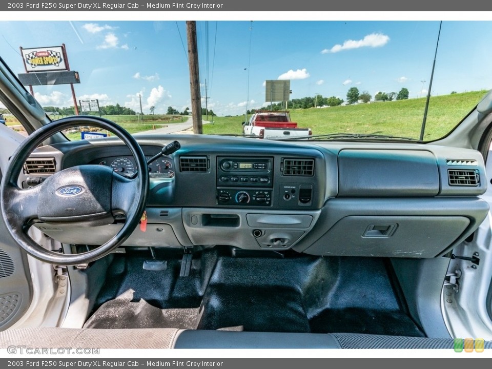 Medium Flint Grey Interior Dashboard for the 2003 Ford F250 Super Duty XL Regular Cab #139005548