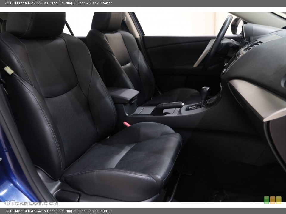 Black Interior Front Seat for the 2013 Mazda MAZDA3 s Grand Touring 5 Door #139009380