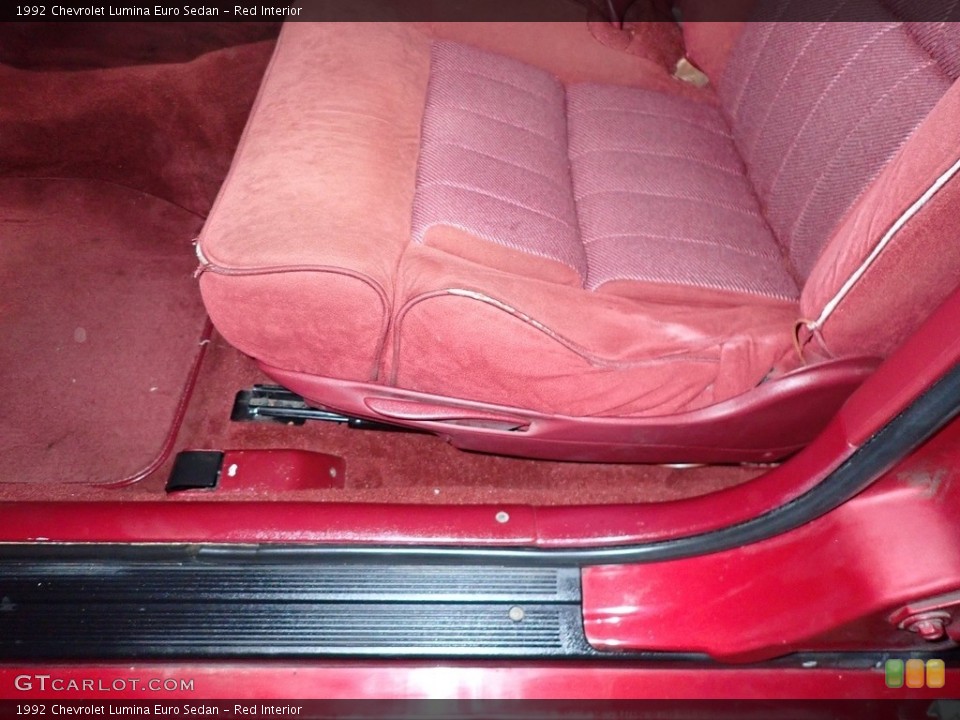 Red Interior Front Seat for the 1992 Chevrolet Lumina Euro Sedan #139015260