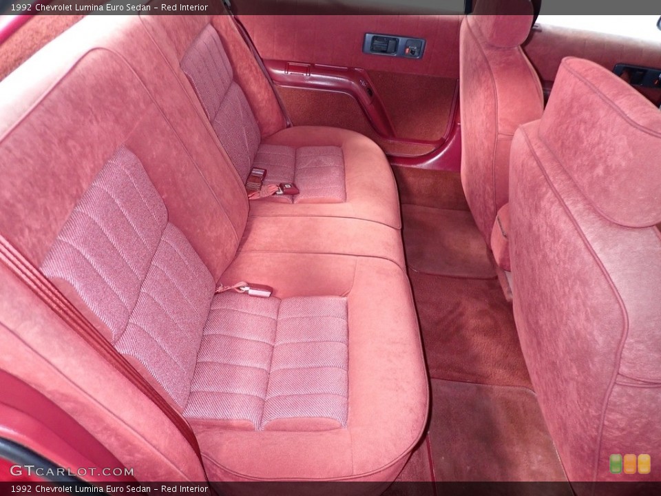 Red Interior Rear Seat for the 1992 Chevrolet Lumina Euro Sedan #139015365