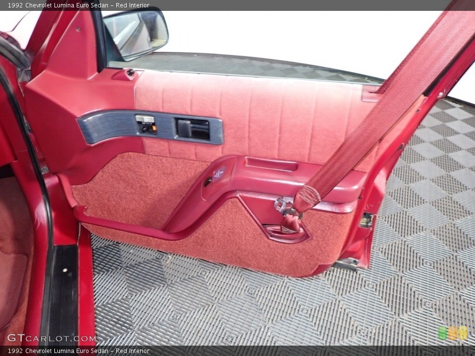 Red Interior Door Panel for the 1992 Chevrolet Lumina Euro Sedan #139015388