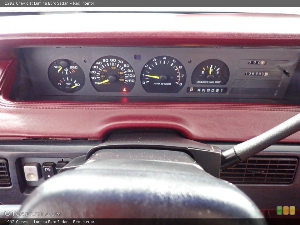 Red Interior Gauges for the 1992 Chevrolet Lumina Euro Sedan #139015446