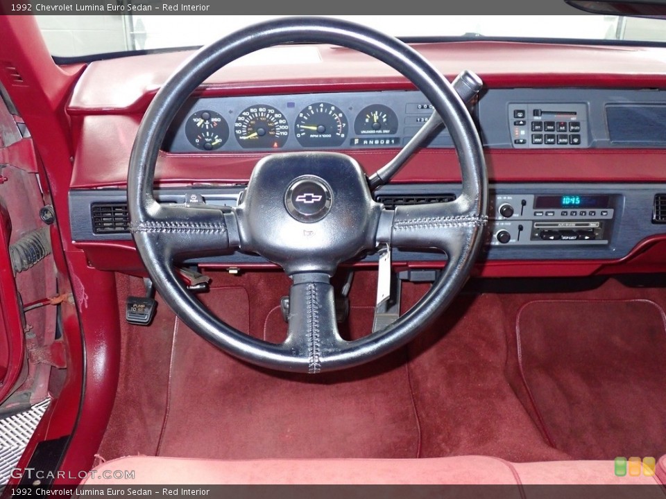 Red Interior Steering Wheel for the 1992 Chevrolet Lumina Euro Sedan #139015485