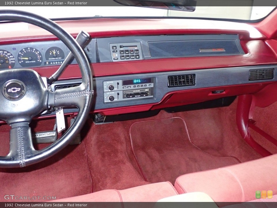Red Interior Dashboard for the 1992 Chevrolet Lumina Euro Sedan #139015503