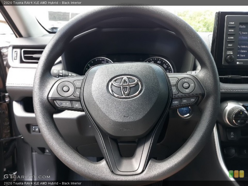 Black Interior Steering Wheel for the 2020 Toyota RAV4 XLE AWD Hybrid #139017156