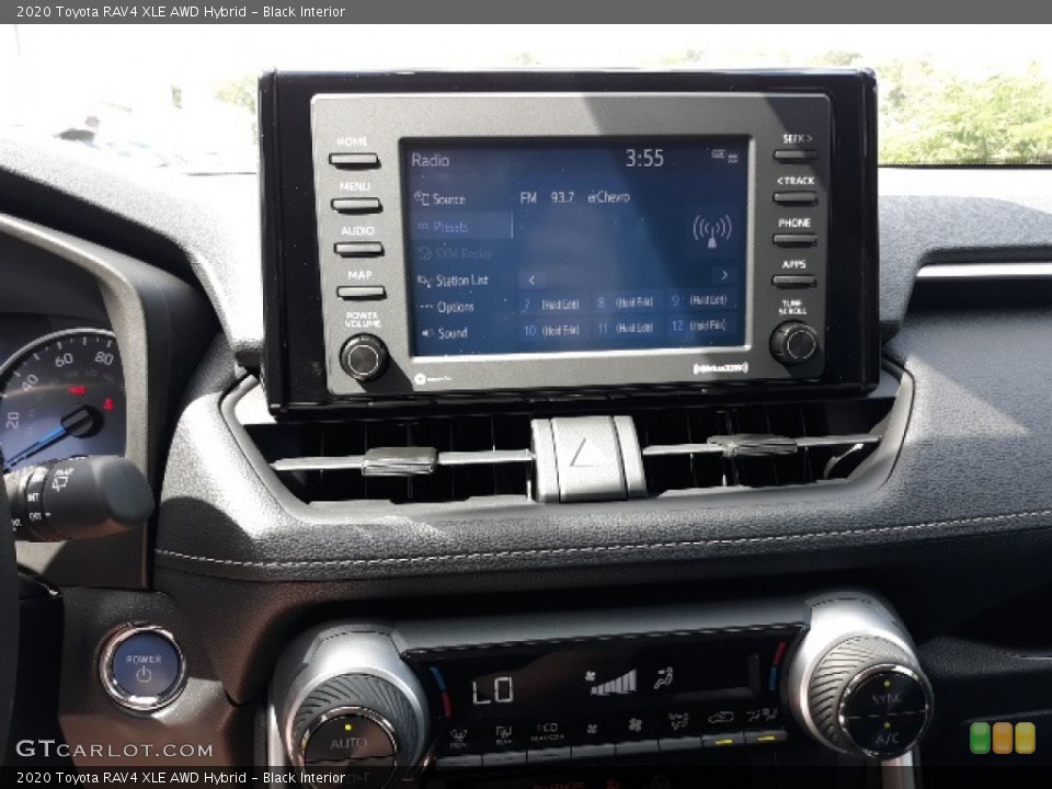 Black Interior Controls for the 2020 Toyota RAV4 XLE AWD Hybrid #139017213