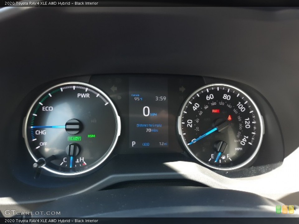 Black Interior Gauges for the 2020 Toyota RAV4 XLE AWD Hybrid #139017582