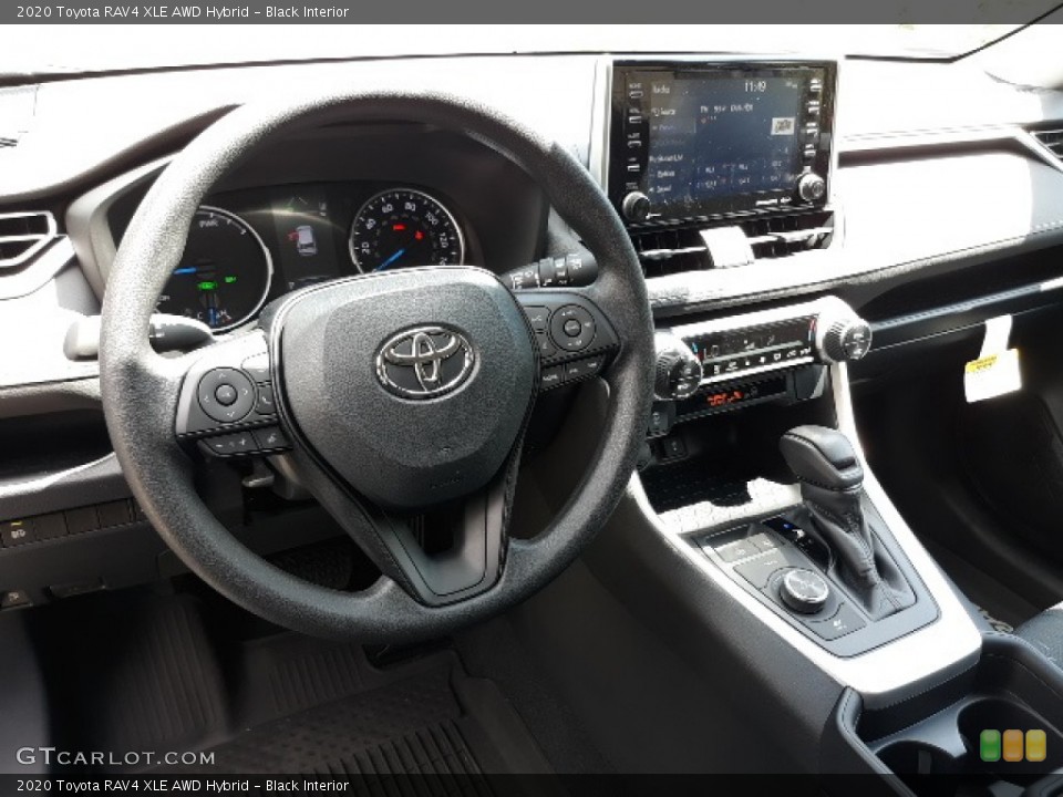 Black Interior Dashboard for the 2020 Toyota RAV4 XLE AWD Hybrid #139017630
