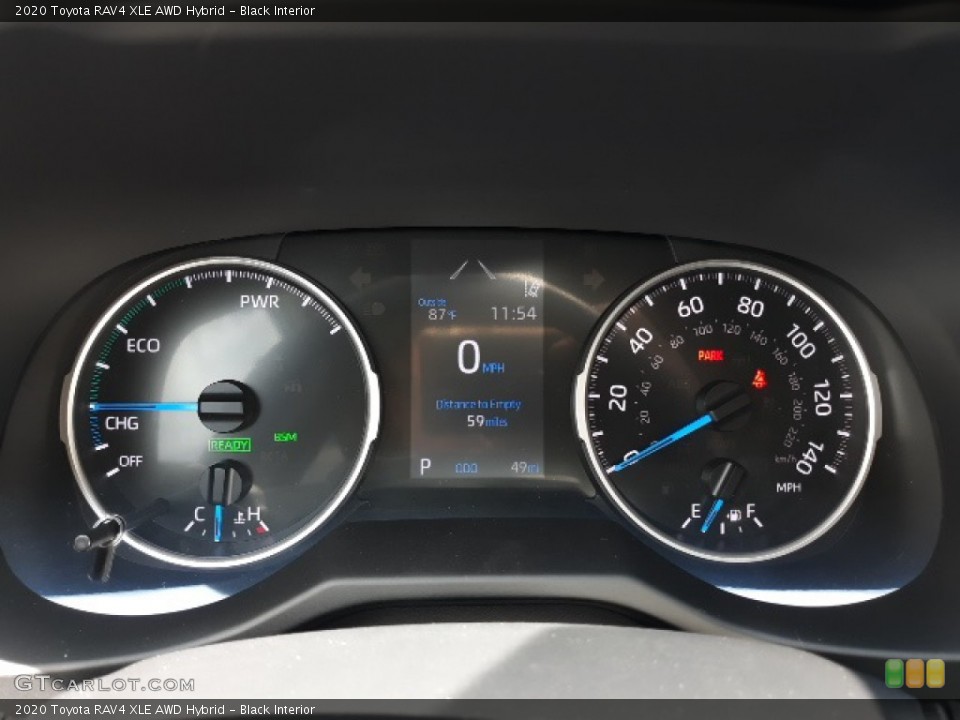 Black Interior Gauges for the 2020 Toyota RAV4 XLE AWD Hybrid #139018155