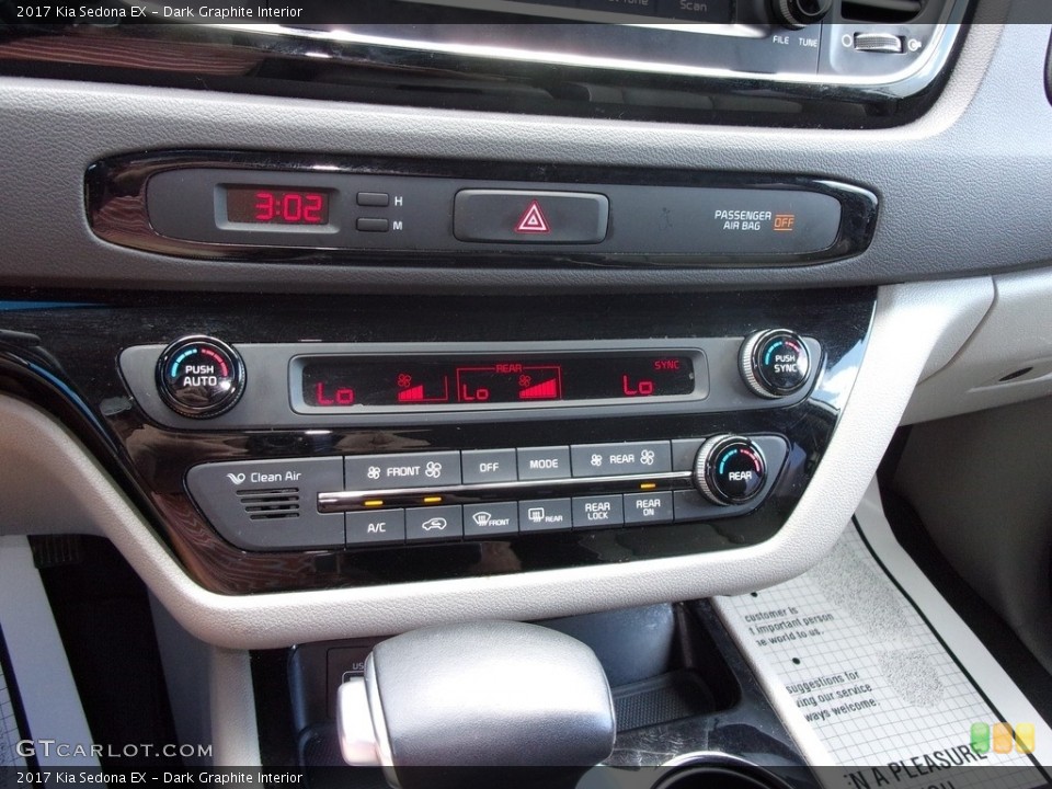 Dark Graphite Interior Controls for the 2017 Kia Sedona EX #139022945