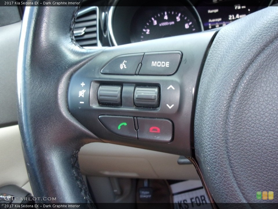 Dark Graphite Interior Steering Wheel for the 2017 Kia Sedona EX #139023152