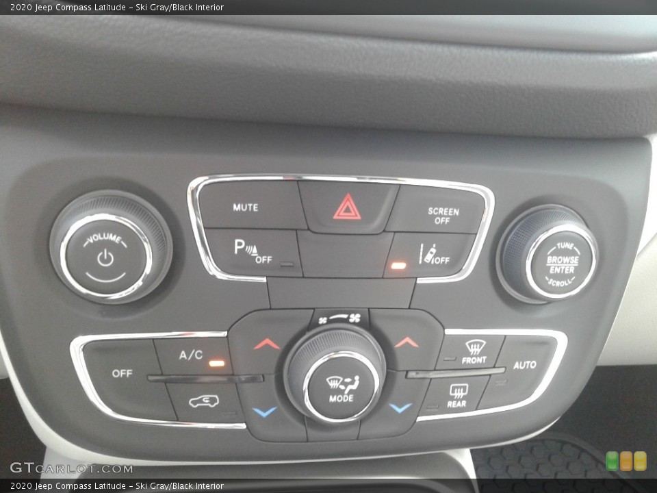 Ski Gray/Black Interior Controls for the 2020 Jeep Compass Latitude #139023818