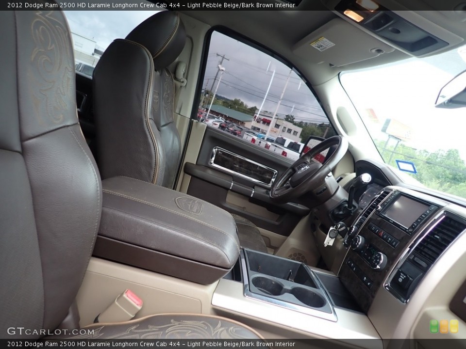 Light Pebble Beige/Bark Brown Interior Front Seat for the 2012 Dodge Ram 2500 HD Laramie Longhorn Crew Cab 4x4 #139024174