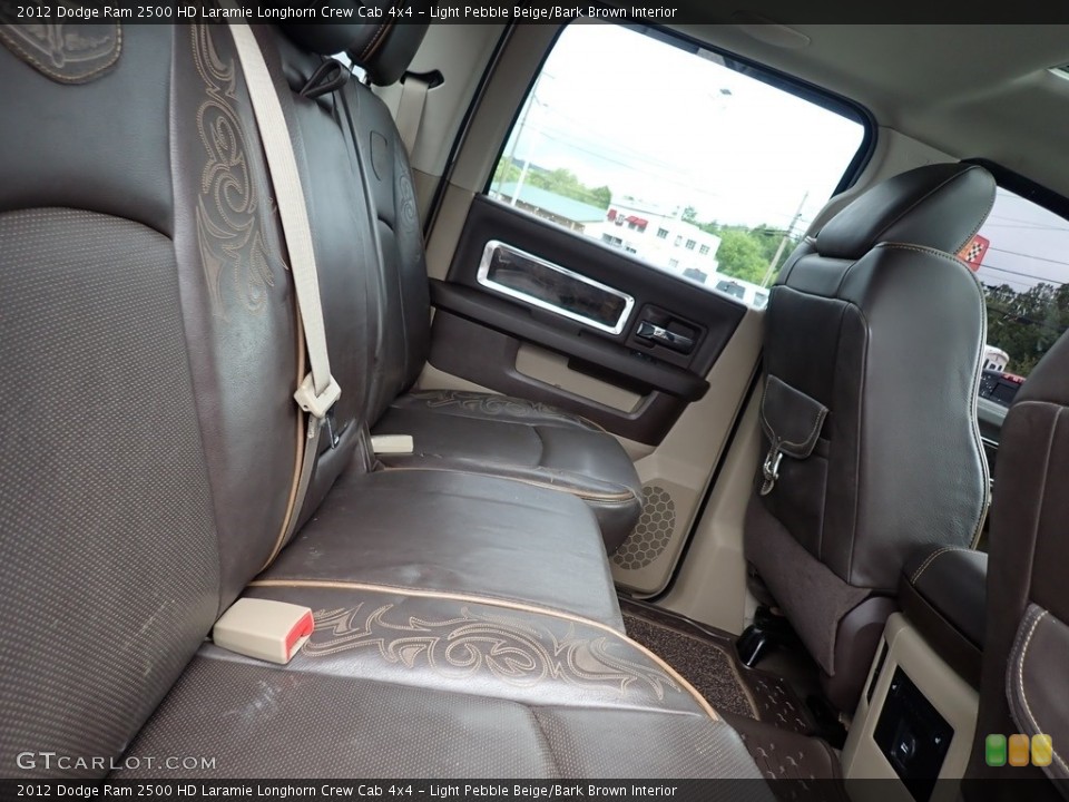 Light Pebble Beige/Bark Brown Interior Rear Seat for the 2012 Dodge Ram 2500 HD Laramie Longhorn Crew Cab 4x4 #139024226